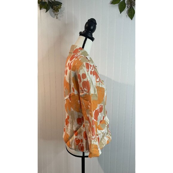 Vintage Kasper Essential Sportswear Floral Jacket With Button Front&Pockets Sz8 - Picture 4 of 13